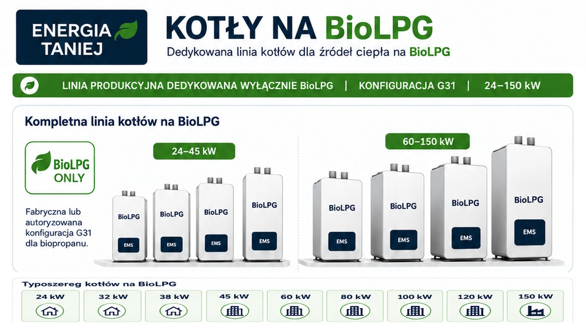 Kotły na BioLPG i dedykowana linia systemów grzewczych OZE Energia Taniej i GASPOL
